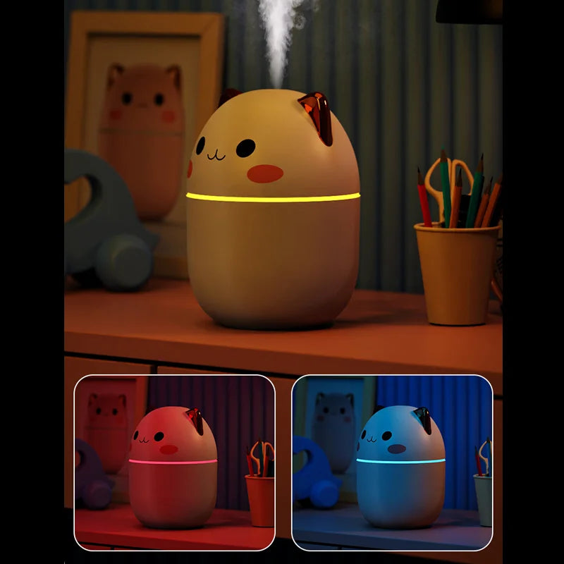 Cute Cat Air Humidifier Night Light