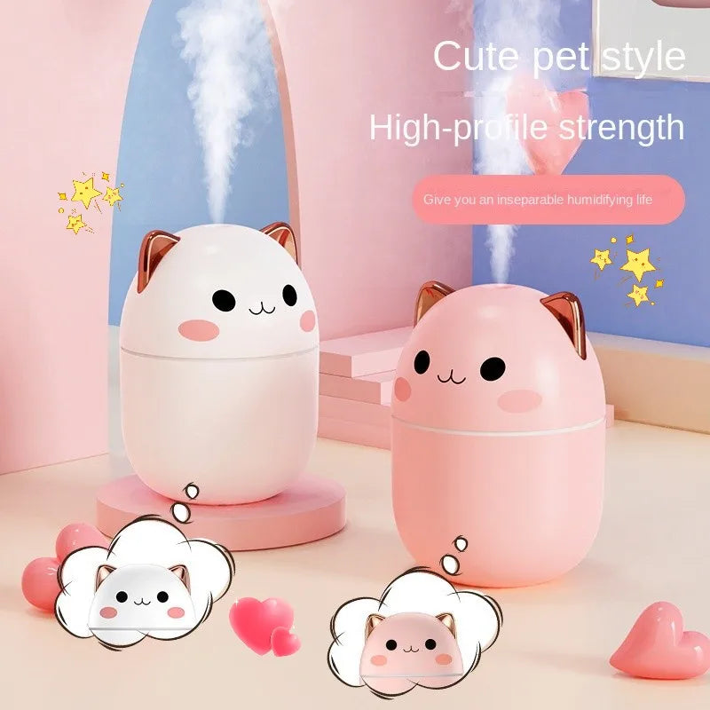 Cute Cat Air Humidifier Night Light